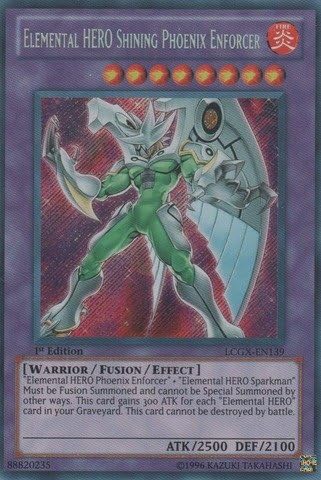 YU-GI-OH! - Elemental Hero Shining Phoenix Enforcer (LCGX-EN139) - Legendary Collection 2 - Unlimited Edition - Secret Rare