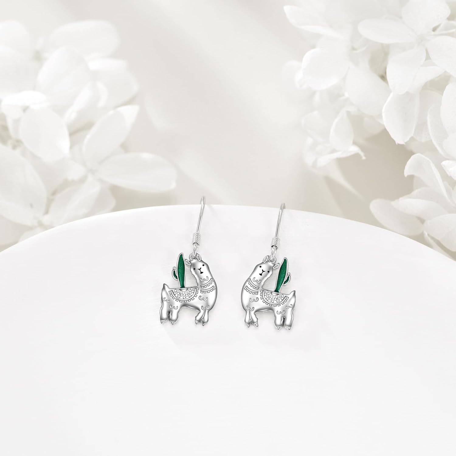 YFN Llama Earrings Sterling Silver Alpaca Dangle Earrings Alpaca Jewelry Alpaca Gifts for Women Cute Llama Gifts for Llama Lovers