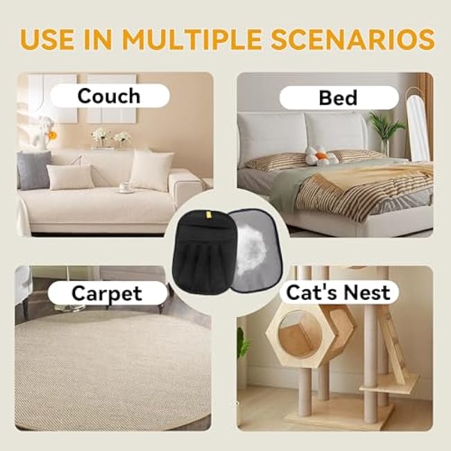 Pet Hair Removal Glove,Pet Hair Remover for Cat & Dog,New Upgraded Electrostatic Gloves Pet Hair,Reusable Electro Static Pet Hair Remover Electrostatic Gloves & Dog Hair Collector Keychain-GgyNJQSl