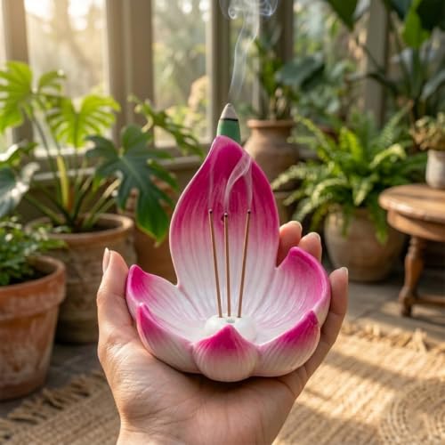 Image of Ekhasa Resin Agarbatti Stand with Ash Catcher | Back Flow Incense Stick Holder Agarbati Stand | Dhoop Dhani Luban Oothupathi Agarbati Agarbathi Udbatti Agarbattee Agarbakthi Pathi Stand for Pooja
