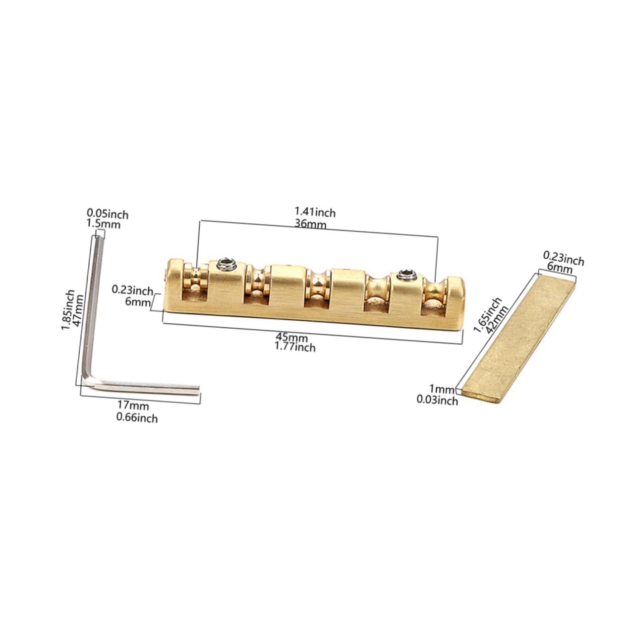 BESPORTBLE 1Set Ball String Bass Nut Replacement Nut for String Instruments Durable Music String Nut Compatible with Banjo Bridge Saddle