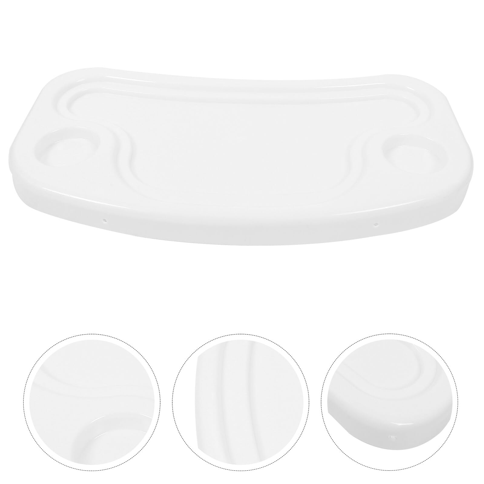 Hohopeti Vassoio per Seggiolone Bianco in Plastico Sicuro e Robusto, Accessorio per Pasti e Cena di Ragazzo Ragazza e Ragazzo Ragazza Design Semplice e Delicato