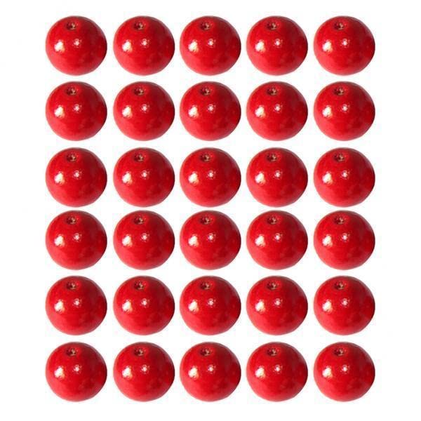 SNAPPSY 3x50Pcs Round Wooden Beads DIY Jewelry Necklace Craft Making 16mm Red-image-22