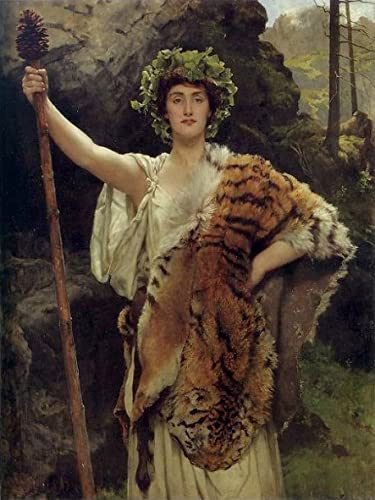 Toile murale abstraite La Prêtresse de Bacchus John Collier affiche impression salon 60x90