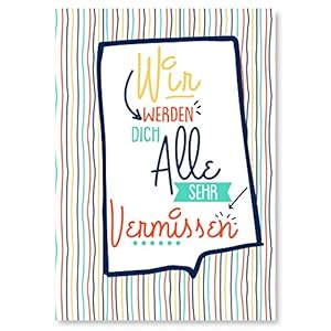 Abschiedskarte Kollegen (Groß A4 XXL Klappkarte) – Glückwunschkarte als Geschenk zur Rente oder Jobwechsel – Karte zum…