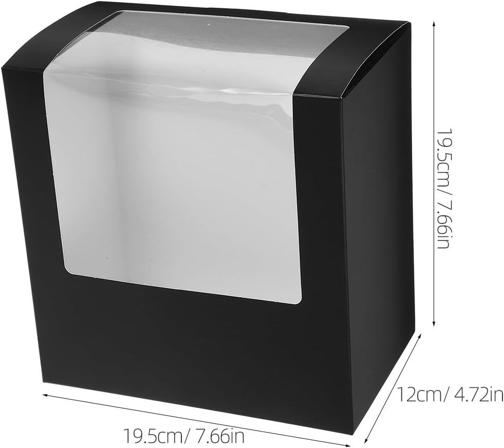 WRITWAA Hat Packaging Box 2 Pcs with Clear Window Paperboard