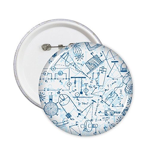 Illustration mécanique badge pour vêtements style étudiant sciences 5 pcs