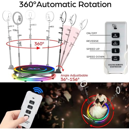Ficha técnica Máquina de fotomatón 360 cámara de vídeo envolvente de 8 velocidades con estuche de vuelo anillo de luz RGB plataforma giratoria de 31,5 pulgadas con control de aplicación remota para fiestas - Fernando Cortés Ficha técnica Máquina de fotomatón 360 cámara de vídeo envolvente de 8 velocidades con estuche de vuelo anillo de luz RGB plataforma giratoria de 31,5 pulgadas con control de aplicación remota para fiestas - Fernando Cortés