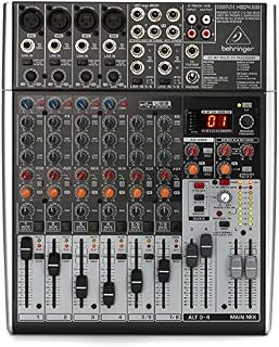 Behringer XENYX X1204USB Premium 12-Input 2/2-Bus Mixer with XENYX Mic Preamps and Compressors, British EQ, 24-Bit Multi-FX Processor and USB/Audio Interface, Compatible with PC and Mac