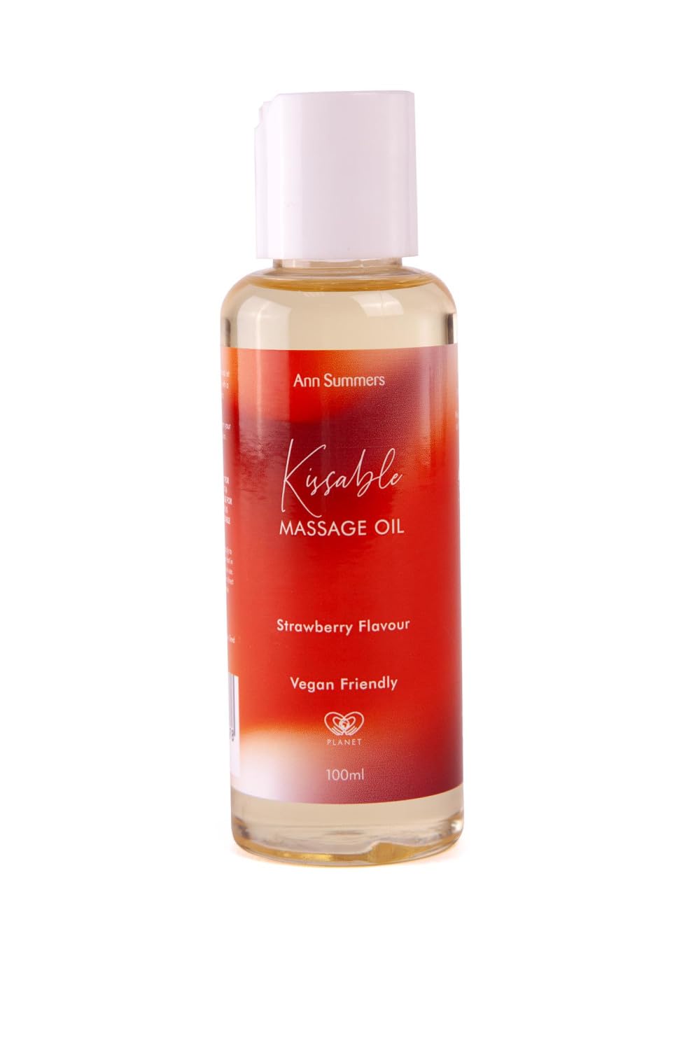 Ann Summers Kissable Massage Oil Strawberry Flavour (100ml) – Edible Massage Oil for Date Night & Relaxing Body Rubs – 95% Natural, Vegan & Cruelty-Free – Long-Lasting for Tempting Touch