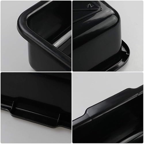 Miniatura 8 de Zerdyne 4 paquetes de cajas de autobús plásticastinas de autobús del plato, cajas de autobús comerciales negras de 13 L