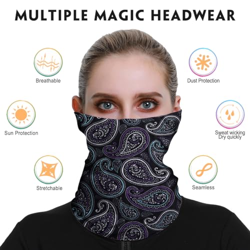 Image of Neck Gaiter for Men Women Headwear Bandana Head Wrap Face Scarf Mask Cover Warmer Balaclava-Seamless & Versatile