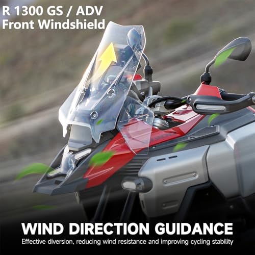 FWXEOZ Motorcycle Windshield for BMW R1300GS R1300 GS Adventure 2023 2024 -, Front Wind Deflector Windscreen Fairing Expanded Wind Protection Accessories (Transparent) by FWXEOZ - Image 4