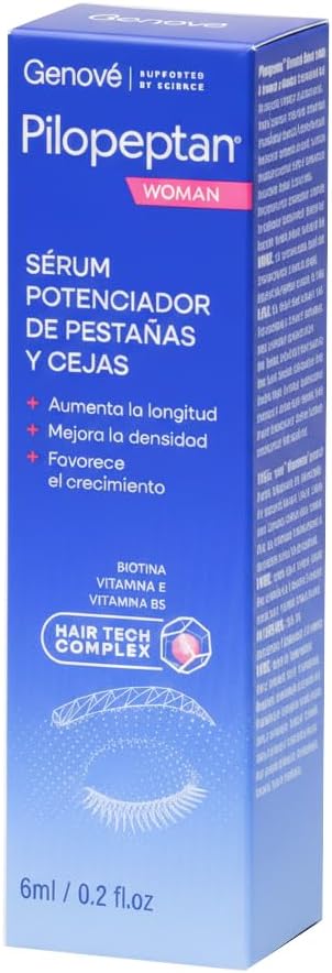 Pilopeptan Woman Sérum Potenciador de Pestañas y Cejas | Activa el crecimiento, Aumentando Longitud y Densidad | Hipoalergénico | 6 ml oferta Amazon