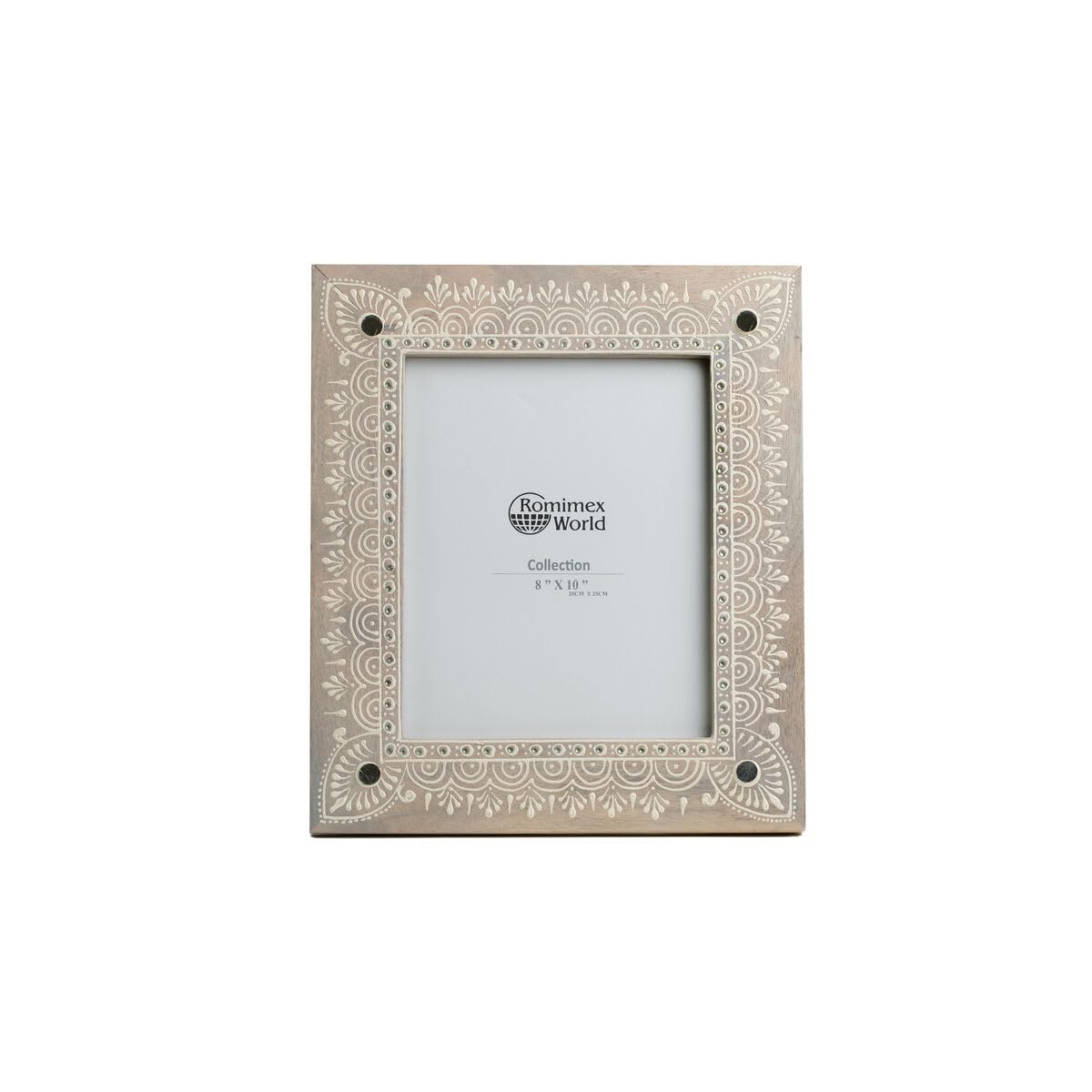 Cadre photo marron en bois de manguier massif, artisanat d'excellence