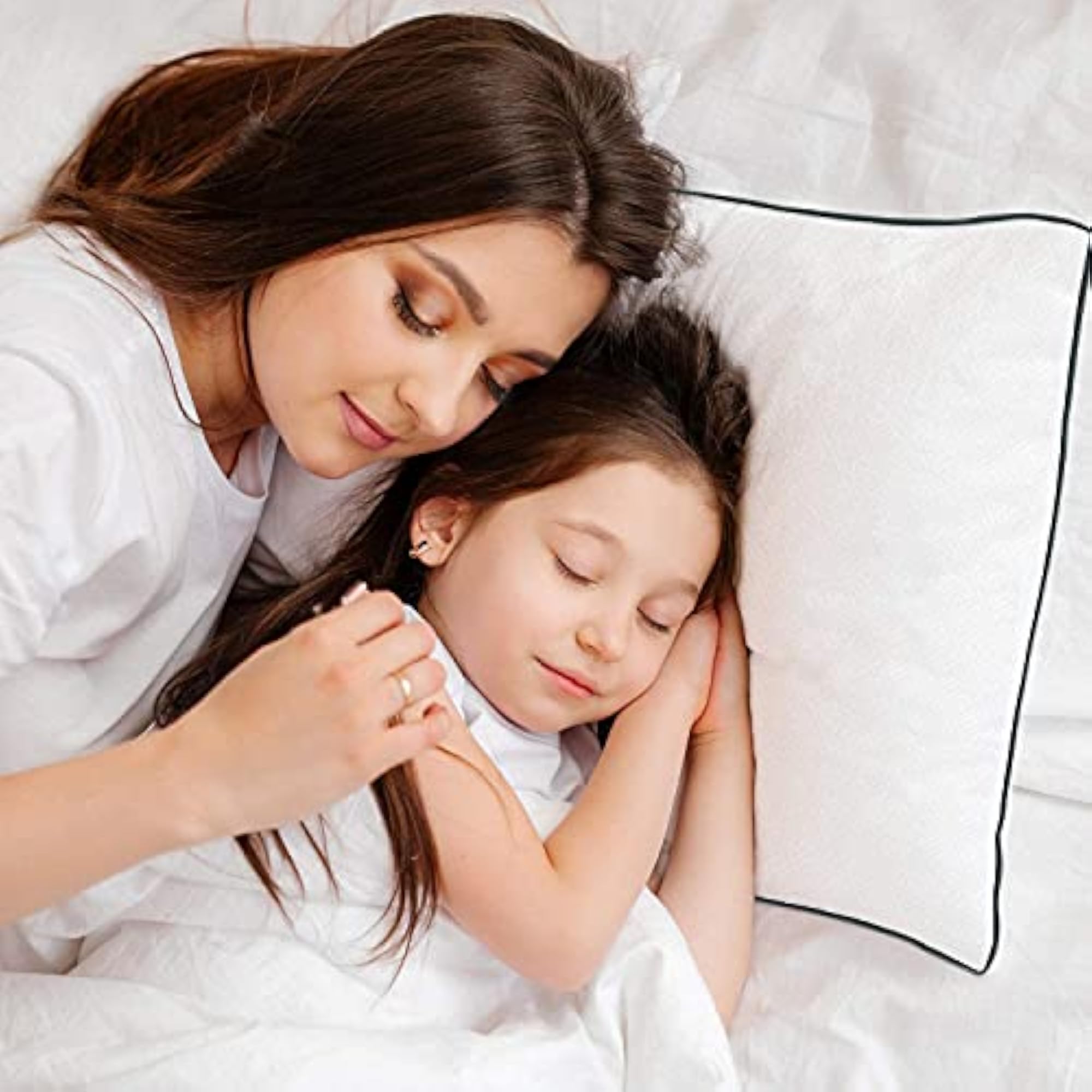 Rectangular Pillow Set of 2, 20x30 Inches, Soft Plush Fiber