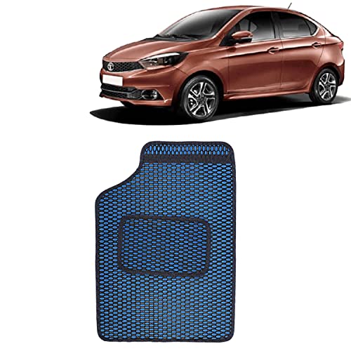 Image of Kingsway Dotted Design Car Floor Foot Mats Universal Fit for Tata Tigor, Model Year : 2017 Onwards, Water and Dustproof, Color Blue, Set of 5 Pieces