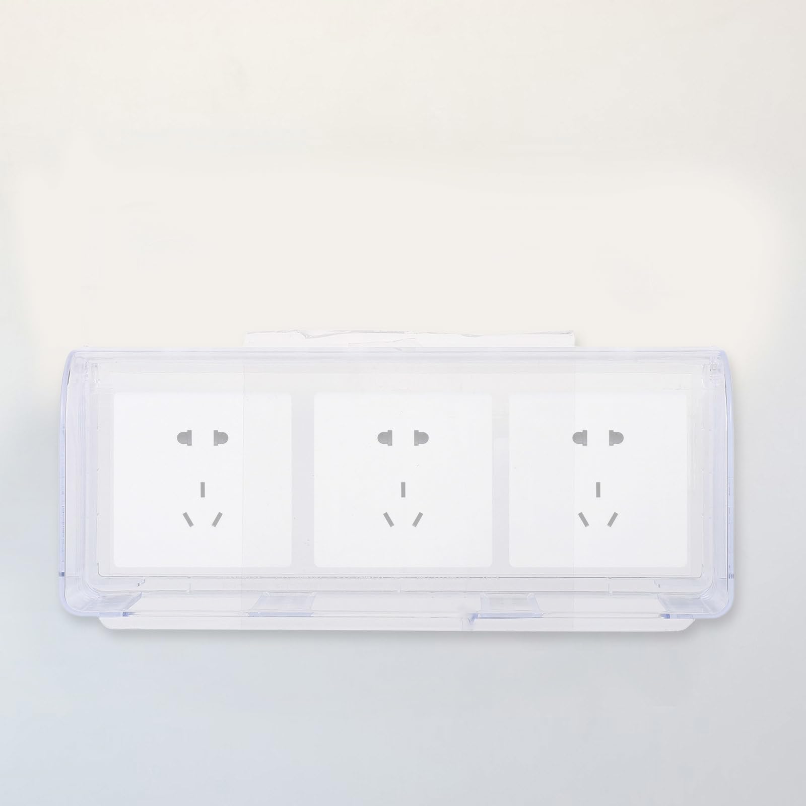 Cabilock Scatola di prese impermeabile per bagno - Protezione autoadesiva per prese - Protezione per spina elettrica ribaltabile - Alloggiamento per presa con coperchio interruttore 11" X