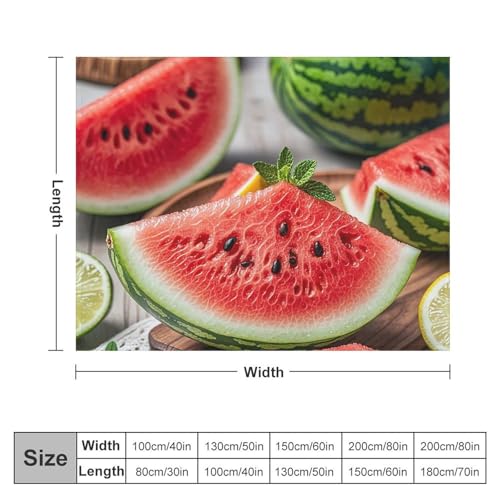 Couverture en micro polaire légère pastèque et citron pour vos soirées canapé