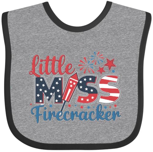 inktastic Little Miss Firecracker Baby Bib