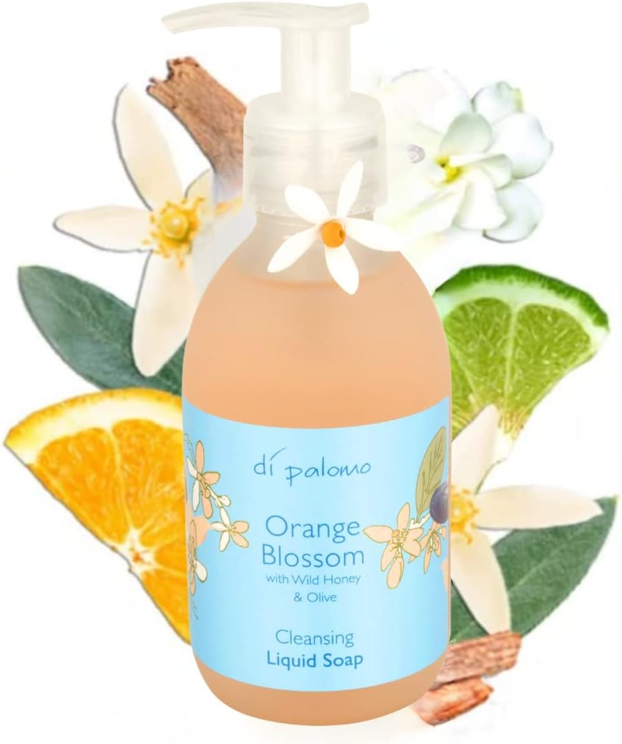 Orange Blossom & Honey Liquid Soap 240ml. Luxury Hand Wash, Hand Soap Dispenser. Skin Care Antibacterial Soap. Handwash Liquid Soap. Liquid Soap Gifts for Women. Liquid Soap. Italian Soap.