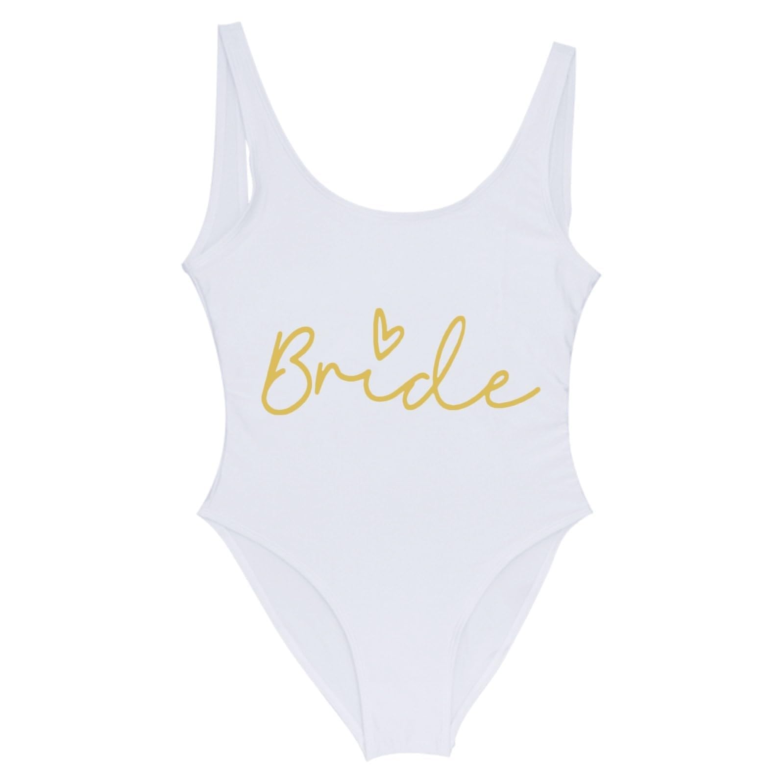 Lanunlly Swimsuit Women Swimming Reducer Tummy Bride Swimsuits Sexy Reducers Beach Pool Bachelorette Party Team Bride Sports Swimwear U-Neck Bathing Suits Swimwear Beachwear Vacation