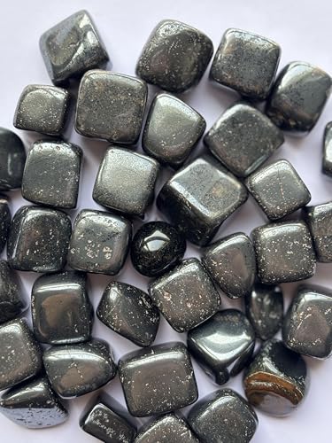 Image of Tumbled Stones, Natural Crystal Healing Stones, Home Office Decor, Aquarium Decorative Pebbles, Vase Fillers (Hematite, 200)