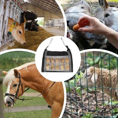 Saco de fardos de feno, saco de feno a cavalo,Alimentador de cabra portátil hangável - Saco de alime