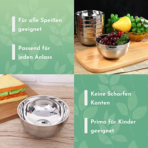 Edelstahl Schüssel Set 4er Set 13 cm von AllEco