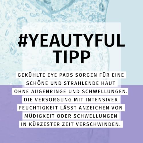 YEAUTY DEEP HYDRATION EYE PAD MASK, feuchtigkeitsspendende Augenpads mit Aloe Vera, Hyaluron und Vitamin E gegen trockene und spröde Haut, für eine optimal durchfeuchtete Augenpartie