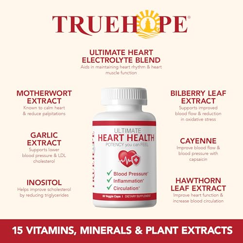 Truehope 27-in-1 Heart Health Supplement | Supports Blood Pressure, Circulation & Cardiovascular Health | Hawthorn, Motherwort, Inositol | + Advanced Chelation | Herbal Formula — view 3