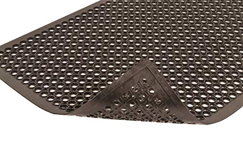 Notrax 562S0035Bl 562 Sanitop 3' X 5' Black Safety Anti-Fatigue Drainage Mat #TOP2