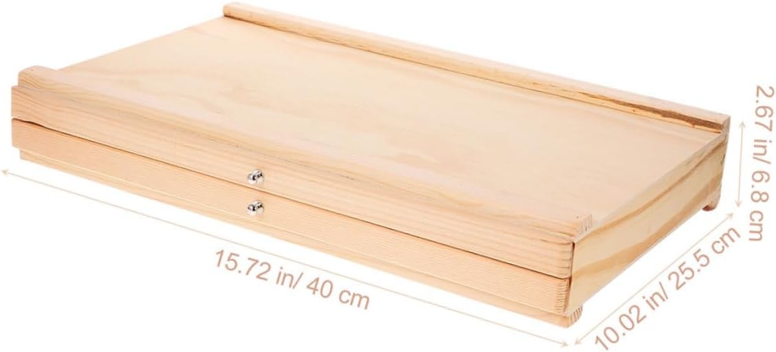 HAPINARY Wooden Craft Storage Art Pen Box Multi-Compartment Storage for Artists