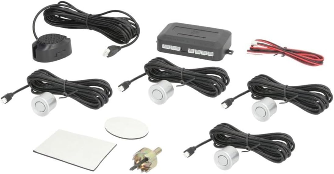 M-Tech CP7S Parking Reversing 4 Sensors with Speaker Silver