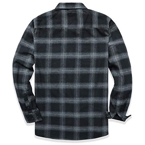Dubinik® Flannel Shirt For Men Casual Button Down Work Soft All Cotton Lightweight Flannel Mens Plaid Shirts Long Sleeve #TOP1