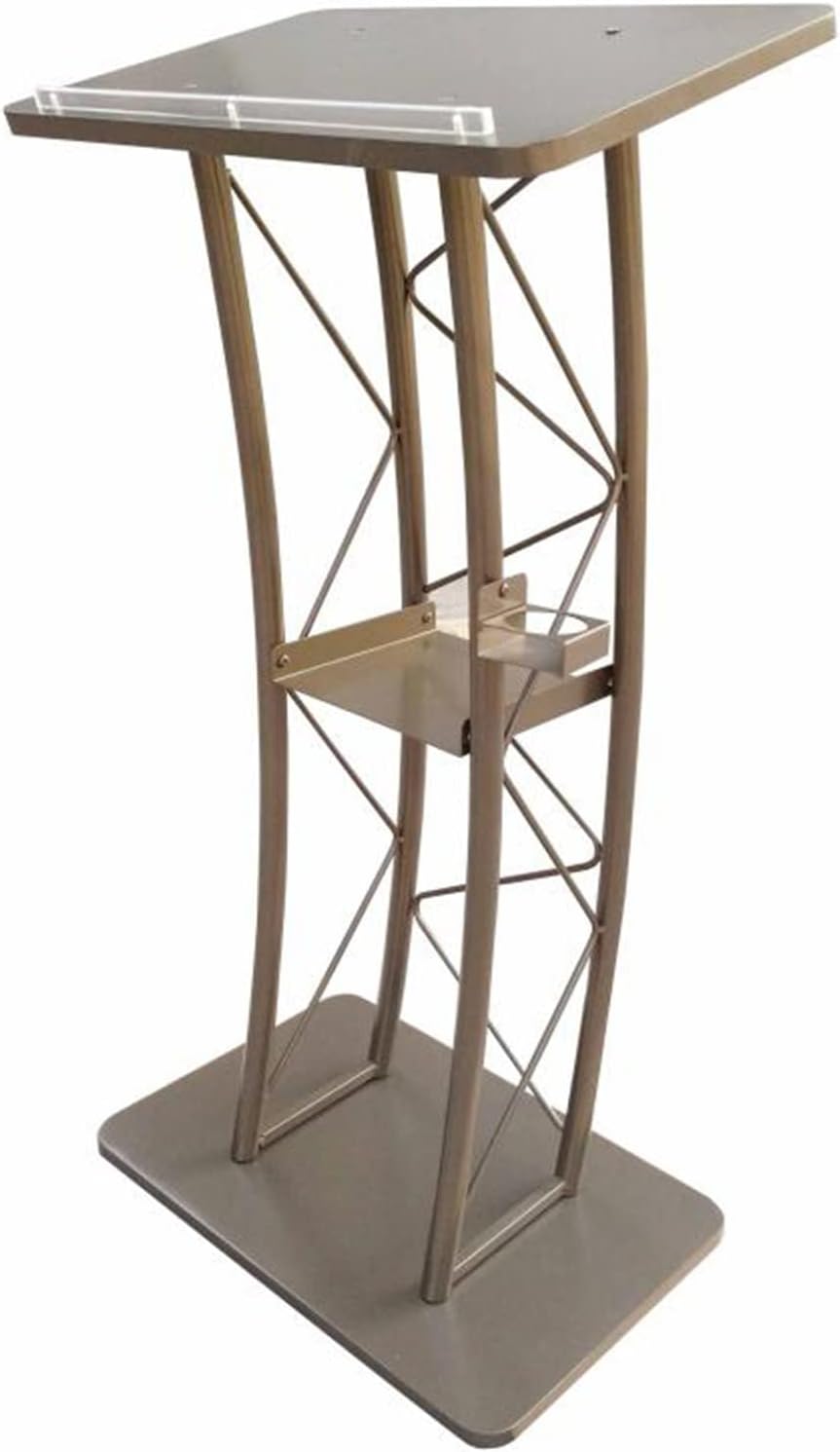 LOVEYAN Truss Lectern, Free-Standing Podium with Lattice-Style Design, Stand Up Pulpit for Trade Shows Conference Events Speech,Brass : Home & Kitchen