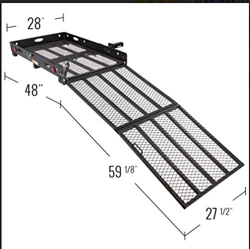 500lb Manual Carrier Loading Ramp for Mobility Scooter Electric Power Wheelchair Heavy Duty