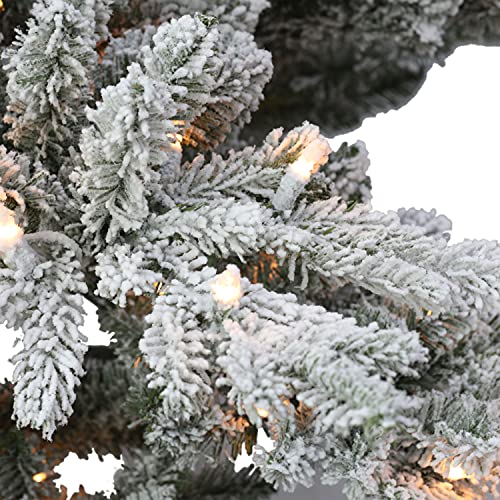 Puleo International UTF-T75C5 Pre-Lit 7.5' Flocked Utah Fir Artificial Christmas Tree thumb #2