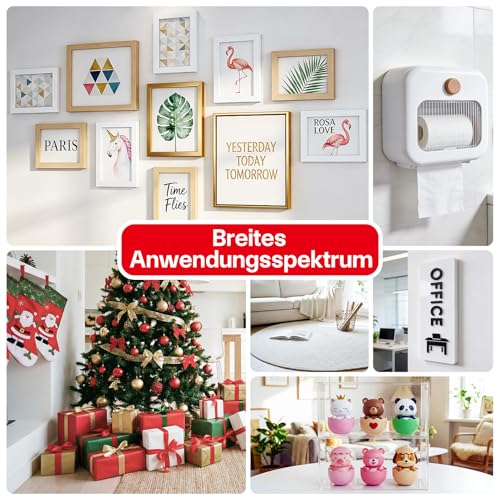 Doppelseitiges Klebeband Extra Stark, 30mm × 3m Doppelklebeband Schaumstoffband, 1600T PE - Montageklebeband, Wasserdichtes Starkes Klebeband für Innen- und, Befestigung von Gegenständen, Bildern