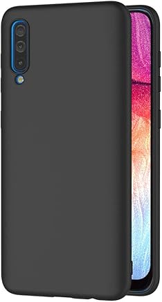 AICEK Funda Samsung Galaxy A50, Negro Silicona Fundas para Samsung A50 Carcasa Galaxy A50 Negro Silicona Funda Case (6,4 Pulgadas)