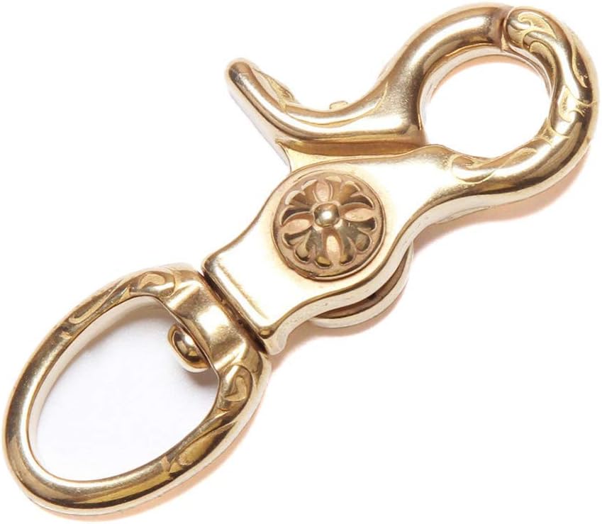 WUTA Solid Brass Hook Buckle Premium Shoulder Strap Swivel Snap Hook Fastener Wallet Bag Lobster Clasp Clip Claw Purse Hook,2 Packs(12.5mm Inner Width)