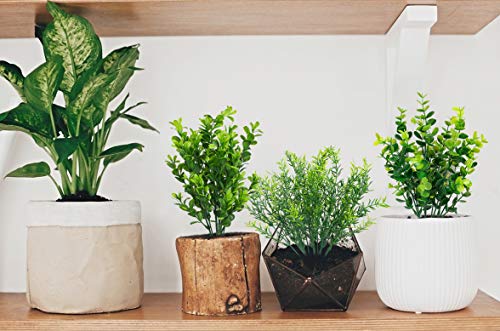 6 Bundles Artificial Greenery Stems Mixed Fake Plants Eucalyptus Rosemary Magnolia Stems Faux Plastic Artificial Plants For Outdoor Indoor Garden Home Window Box Decor #TOP3