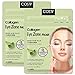 COS.W Smoothing Collagen Eye Pads(2 Pack of 30 Sheets) with Vitamin E for Dark Circles and Puffiness (60 Count)