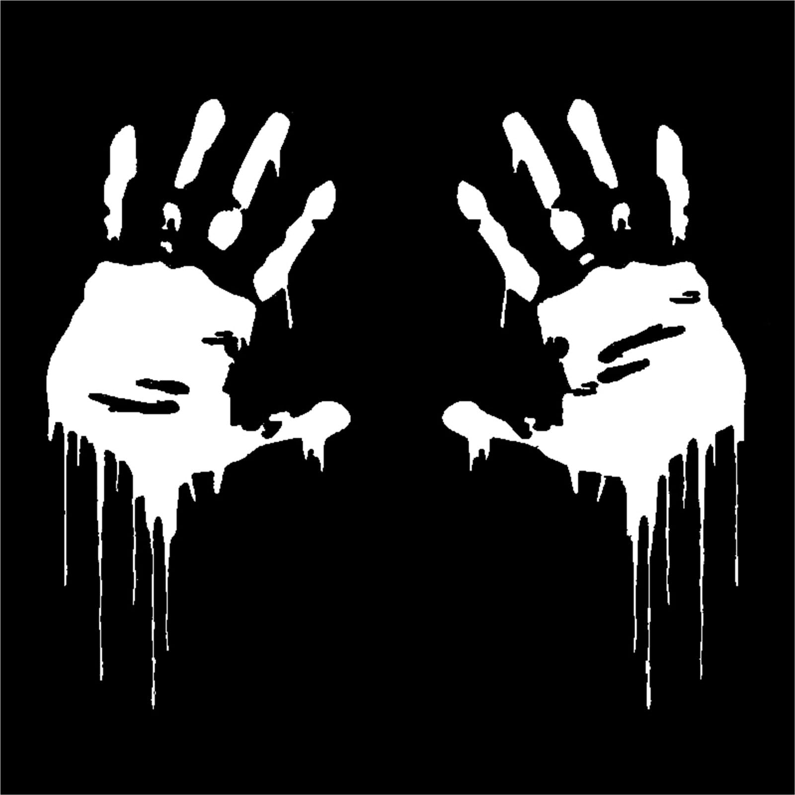 FGLFPXI Motorcycle Car Sticker 7.5cm*15cm Hands Print Fun Decal Funny On Stickers and Decals Styling