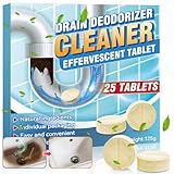 Pastiglie per la pulizia degli scarichi maleodoranti, Deodorante per la pulizia delle fogne, Compresse Pulenti per Scarichi, Confezione da 25 Effervescenti per Eliminare Rapidamente gli Odori