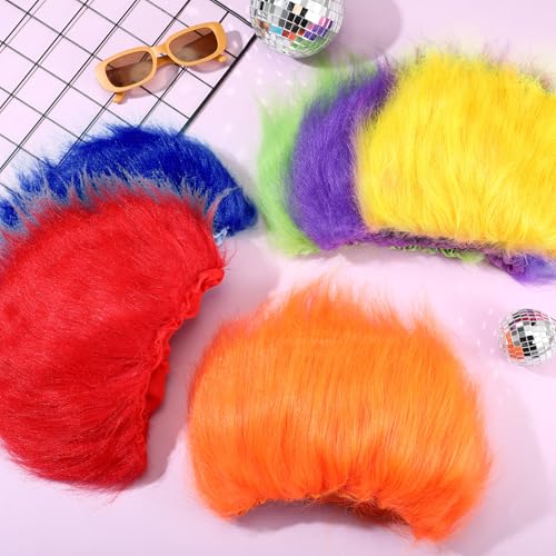 Image of Geyoga 1 Pcs Funny Wig Crazy Hair for Halloween Party,6 Colors B | Funny Colorful Wig Adults Use, Unisex Funky Hairband, Halloween Mardi Gras Cosplay Costume Party Accessories