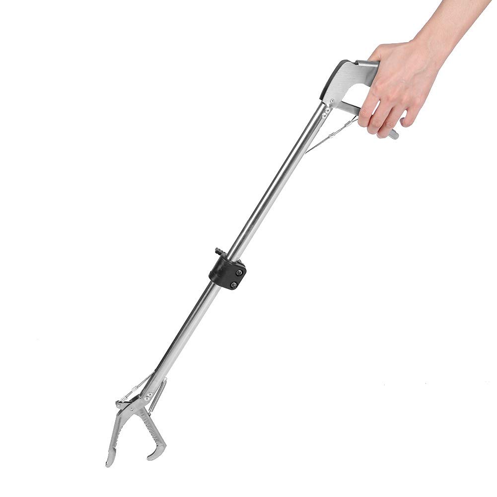 Zerodis Narzędzia do Karmienia Gadów Artykuły do ​​wylęgu Gadów Ergonomiczny Uchwyt Wytrzymałe Metalowe Narzędzie do Chwytania Przenośny łapacz Węży do Obsługi i Użytku na Zewnątrz Profesjonalne