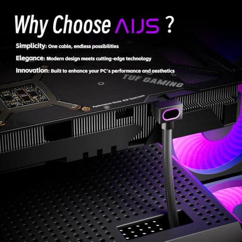 Image of 8PIN GPU Extension Cable, ARGB PC Cable with 5V 3Pin,18AWG 90 Right-Angle Design for Cleaner PC Builds,Male-to-Female Connectors Suitable for Various GPU and Power Supply.30CM(Black-GPU-Clip A)