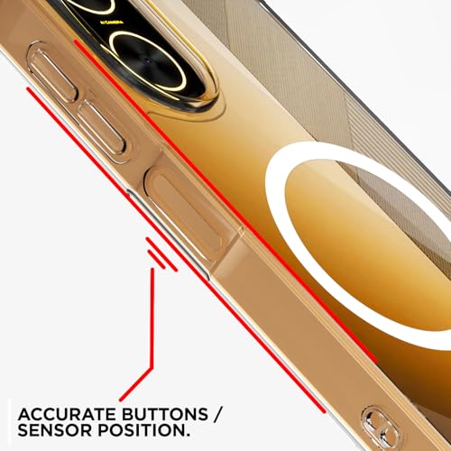 Image of Pikkme Back Cover for Poco C71 / Redmi A5 Mag-Safe Shockproof PC + TPU Protective Case Magnetic Support Bumper Case (Transparent Mag-Safe)