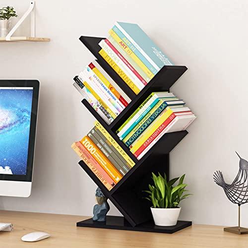 Lydia88 Tree Bookshelf,4-Layer Bookshelf,Freestanding Bookshelf/Can Hold Books/Magazines/Cds And Photo Albums - 12.2 X 6.6 X 23.6 Inches,Display Storage Rack For Home,Office Decoration Shelf #TOP2